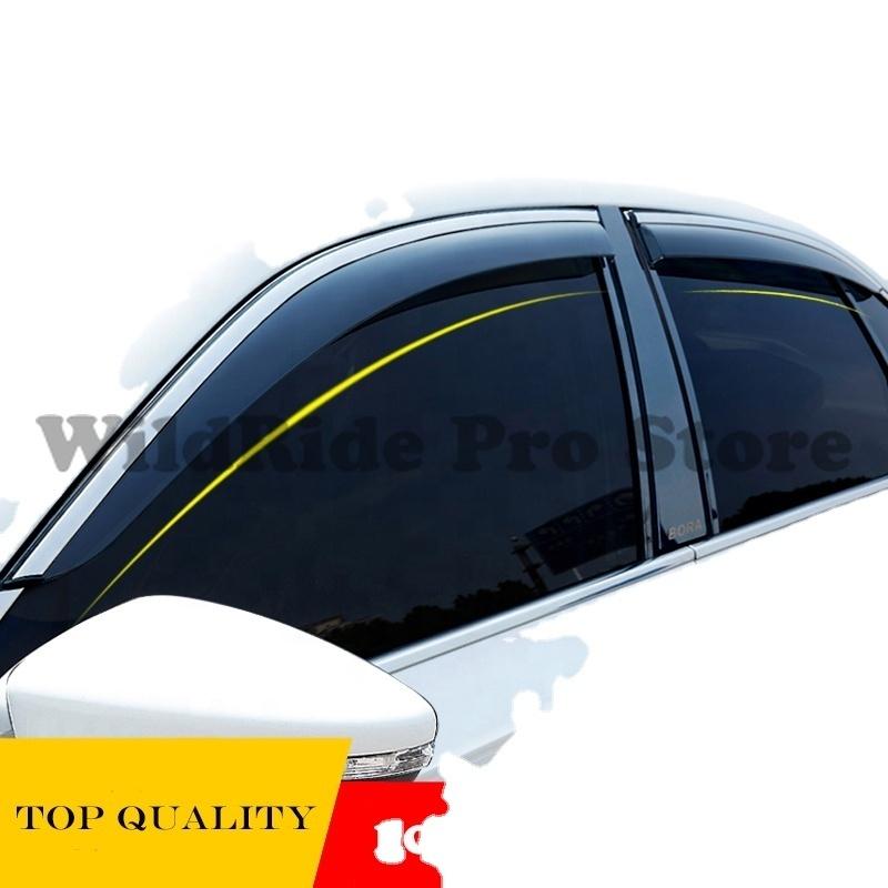 1 Set Rain Guards Suitable for Jeep Wrangler JL 2007-2017 Vent Window Visor Car Window Deflectors Rain Sun Vent Shade Rain Guard