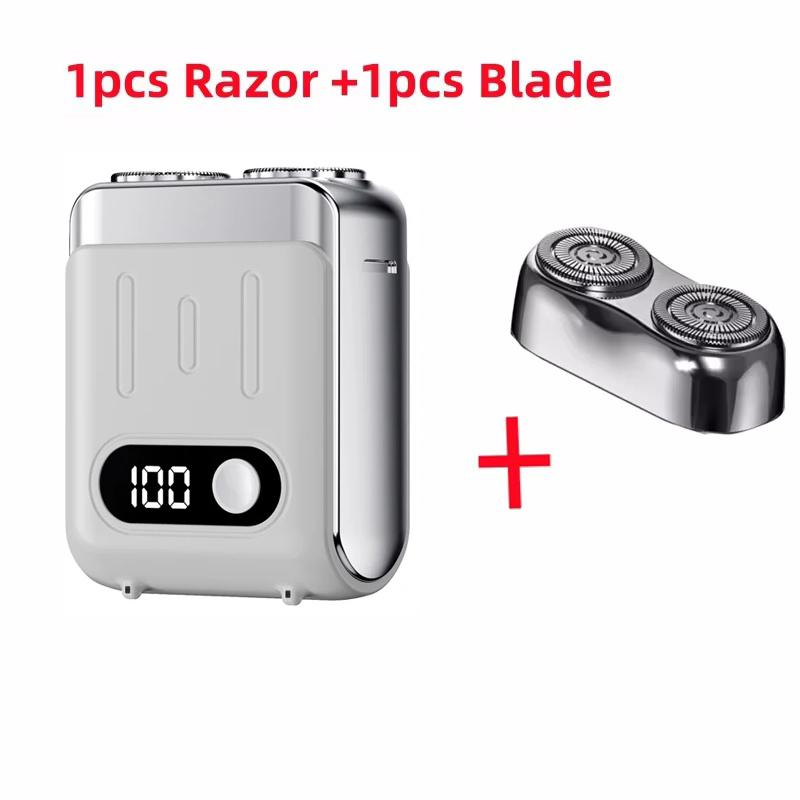 Xiaomi 2025 Mini Electric Smart Shaver Dual Blade Household Car Shaver Digital Display Rechargeable Shaver Powerful Beard Trimmer Tool