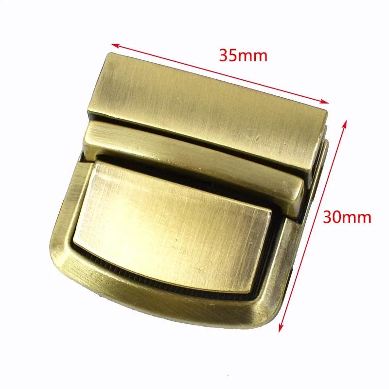2/4Pcs Meetee Metal Lock Buckle Handbag Purse Brass Buckles Closure Spring Locks Rotating Clasp DIY Leather Crafts Accessories