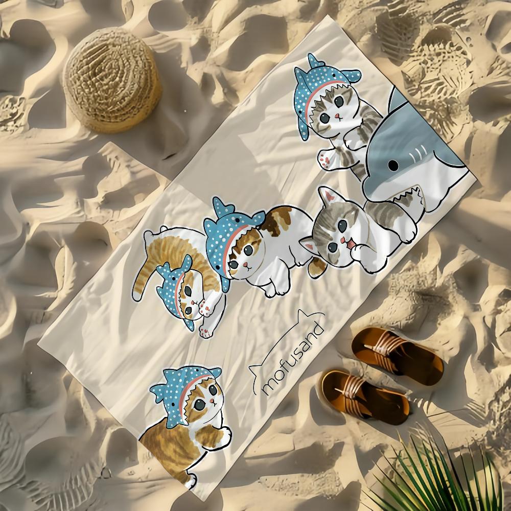 Cute M-Mofusand Towel Bleach Towels Yoga Gym Lightweight Portable For Swimming Shower Travel Sports Accessories Sandproof
