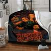 1pc Demon Slayer Flannel Throw Blanket HD Printed Lightweight Soft Warm All Season Blanket for Sofa, Bed, Travel, Camping Machine Washable