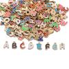50/100pcs A-Z Alphabet Enamel Charms Colorful Metal Letter Pendants for DIY Jewelry Making Earrings Bracelet Necklace Accessorie