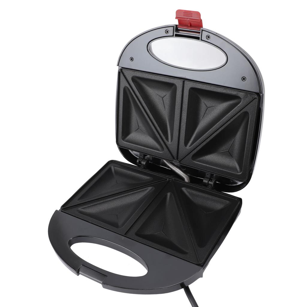 750W Electric Sandwich Maker with Non Stick Coating Double Sided Heating Safe Handle Easy Cleanup