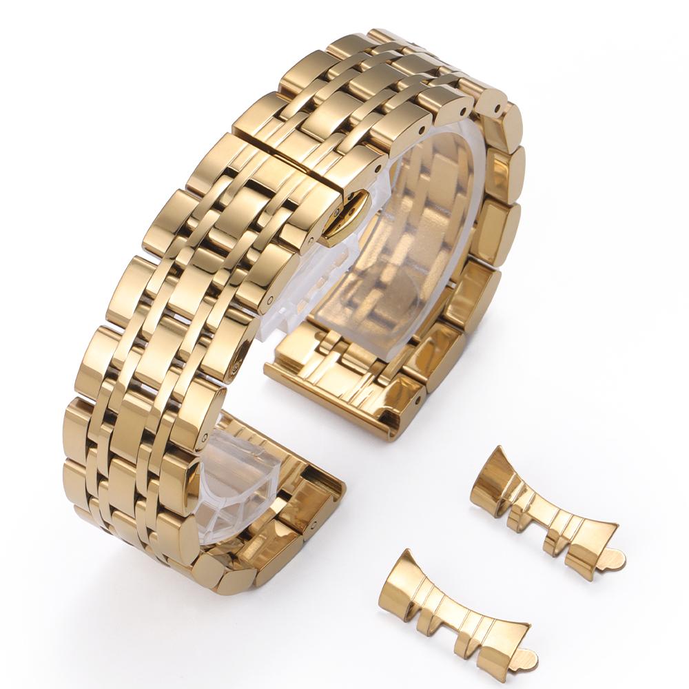 12/14/16/18/19/20/21/22mm Solid Stainless Steel Watch Band for Tissot for Citizen for Armani Butterfly Buckle Metal Wrist Strap
