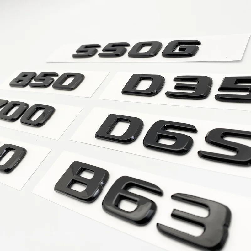 אותיות שחורות מבריקות 550G 4X4 850 550 D35 B40 D6S B63 סמל למרצדס בנץ Brabus G מכונית פגוש תא מטען אחורי W464 מדבקת לוגו