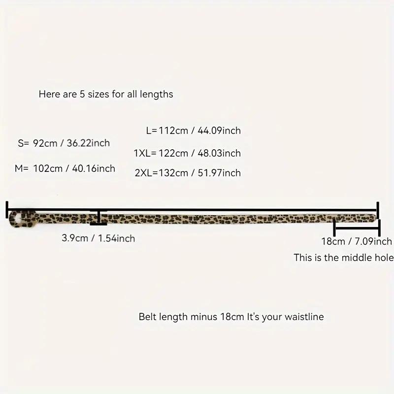 Y2k Leopard Print Design Women's Belt Hip Hop Trendy Girls Fashion Casual Jeans Dress Accessories Pu Leather Waistband Girdle