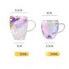 350ml Creative Double Walled Glass Coffee Mug with Feather Design Decorative Cup Heat-resistant Household Exquisite Gift Tea Cup