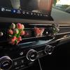 Creative Hydrangea Tulip Car Air Freshener Car Perfume Clip Peach Blossom Aroma Diffuser Car Air Outlet Fragrance Decoration