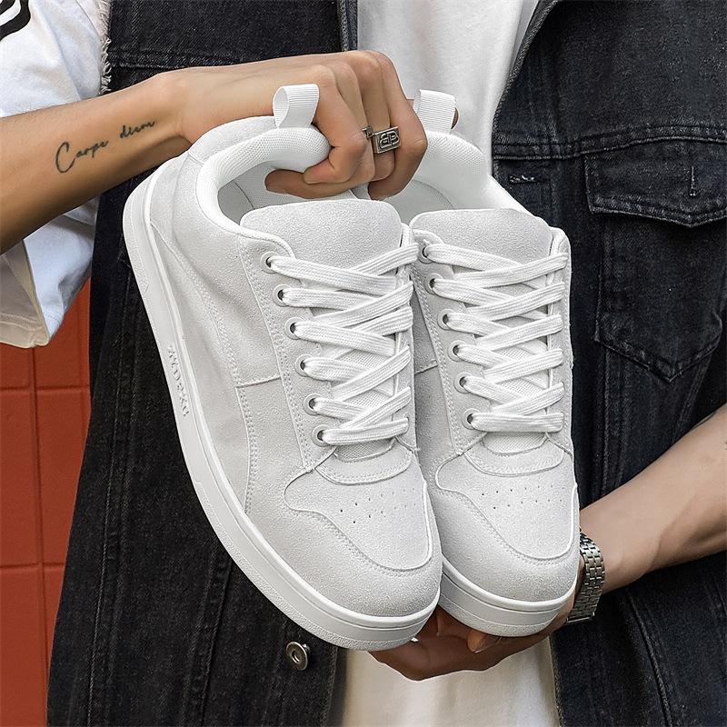 

Весна 2025 года, новые высокие туфли на шнуровке с толстой подошвой, спортивные туфли из матовой кашемировой кожи 91857-81857-X 38 белый