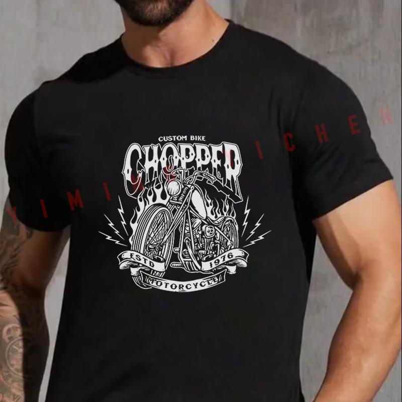 Gear Café Racer Motorbike Motorcycle Club MC Motorbike Fashion T-shirt Casual Summer Comfortable Short Sleeve Tops