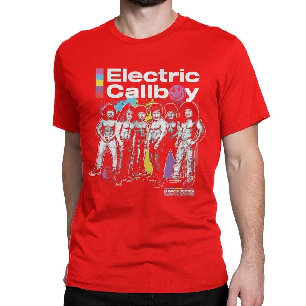 Camiseta Tour LE Electric Callboy para Hombre Mujer Algodón Puro Camisetas Casuales Cuello Redondo Música Alemana