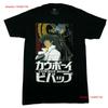 Cowboy Bebop New Adult T Shirt Spike and Vicious Over Kanji Name Vintage Washed Homme Designer Clothes Graphic Streetwear