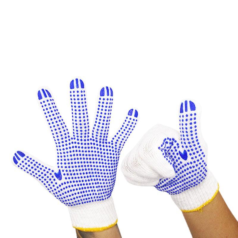 Anti-Slip, Wear-Resistant Cotton Work Gloves for Men & Women - Thickened & Breathable for Construction Sites