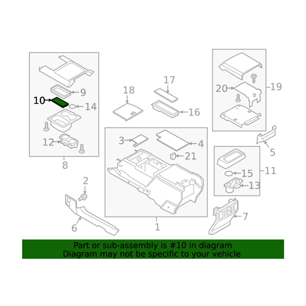 Manufacturer Part Number HC3Z-25045G34-DA For Ford Front Panel Mat HC3Z25045G34DA
