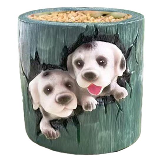 

Щенок Цветочный горшок Смола Собака Суккуленты Кашпо Декоративный Животный Цветочный горшок