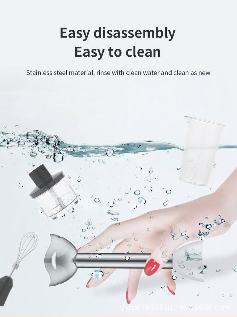 Dual-Voltage Baby Food Processor: 110V/220V Handheld Electric Mixer for Home Use