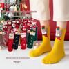 Women's Red Christmas Mid-Tube Socks - Cute Japanese Style Wedding Design