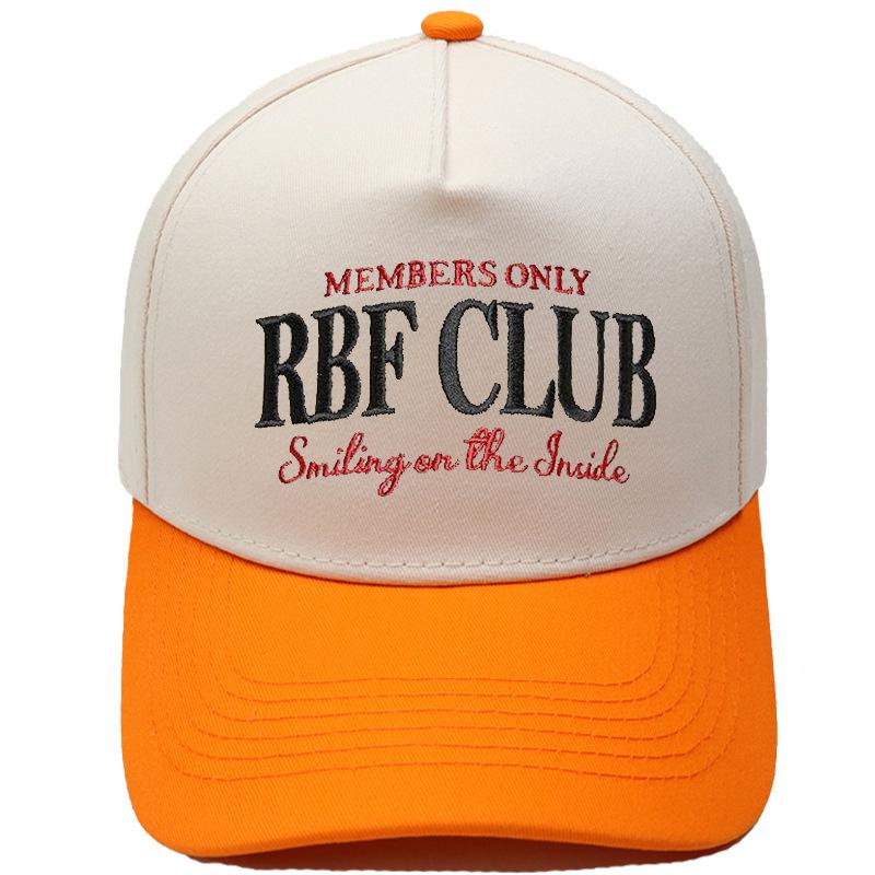 RBF CLUB Truck Driver Hat Embroidery Retro Color Matching Baseball Cap European and American Men's and Women's Casual Hat Tide