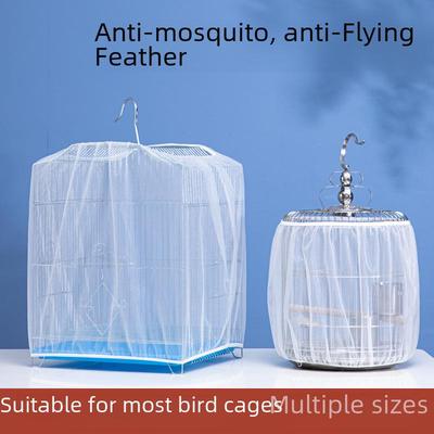 Cubierta de malla a prueba de polvo y mosquitos para jaulas de pájaros para cacatúas y periquitos