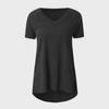 European and American Plus Size V-Neck Loose Casual Short Sleeve T-Shirt