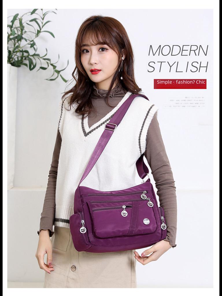 Women's Waterproof Nylon Canvas Shoulder & Crossbody Bag - Japanese & Korean Style for Everyday Use