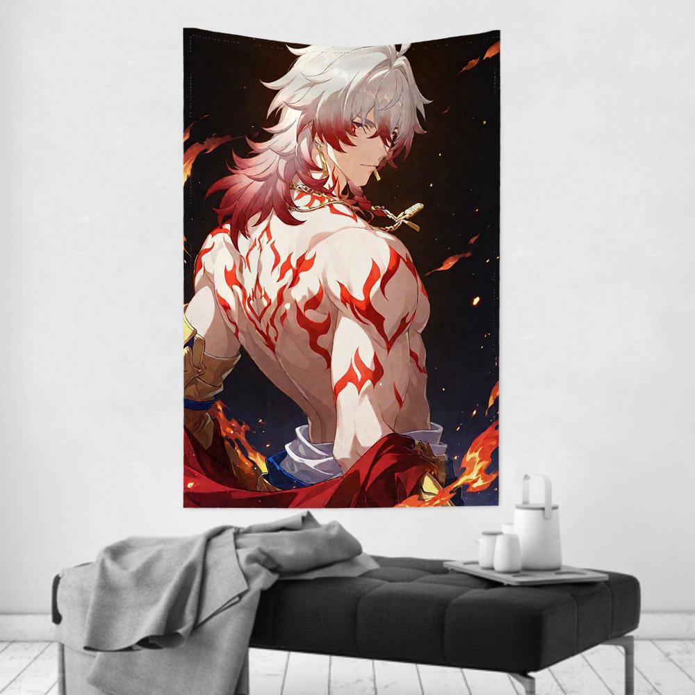 Mydei Animated Game Honkai Star Rail Tapestry Room Decor Wall Cloth Party Hanging Background Room Decor Baby Room