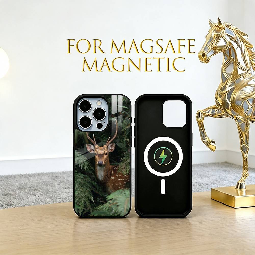Deer  Phone Case For iPhone17,16,15,14,13,12,11 Plus,Pro Magnetic For Magsafe Wireless Charging