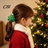 Childlike Hair Ornaments for Christmas Photos Flannel Tie Girls, Soft Scrunches with Reindeer/Christmas Tree/Gift/ Santa Scrunchies Girls Claus