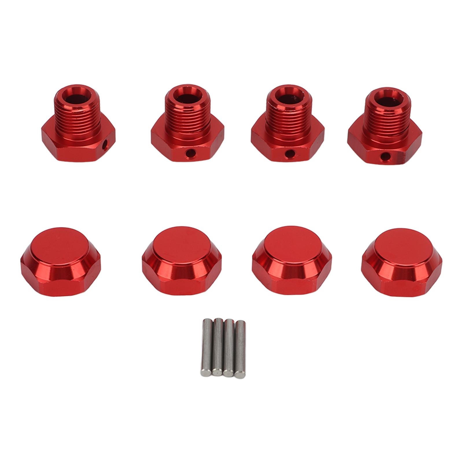 

4pcs RC Wheel Hex Coupler Kit Professional Aluminum Alloy Wheel Hex Hubs Adapter for ARRMA 1 8 RC Car червоний