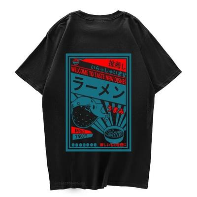 Japonské Harajuku tričko Unisex Letné Hip Hop Grafické Tričká Delfín Rezance Loď Kreslené Streetwear Tričká Top Bavlna