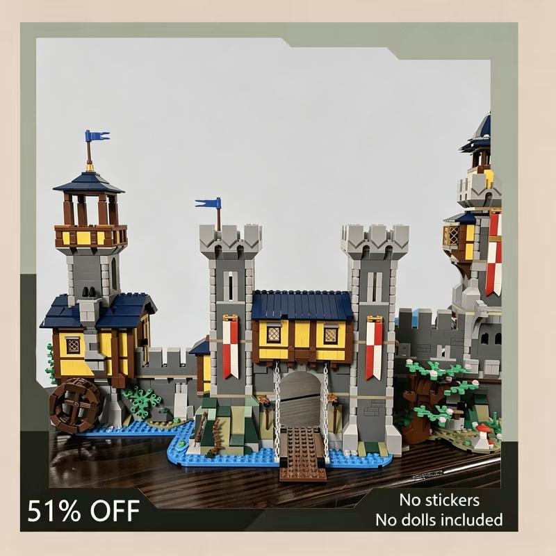 2570PCS Medieval Castle II MOC Building Blocks Architecture DIY Assembly Creative Toy Collection Display Educational Gift No people No sticke