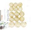 New Gold Wrought Iron Hollow Ball Ornaments for Christmas Tree