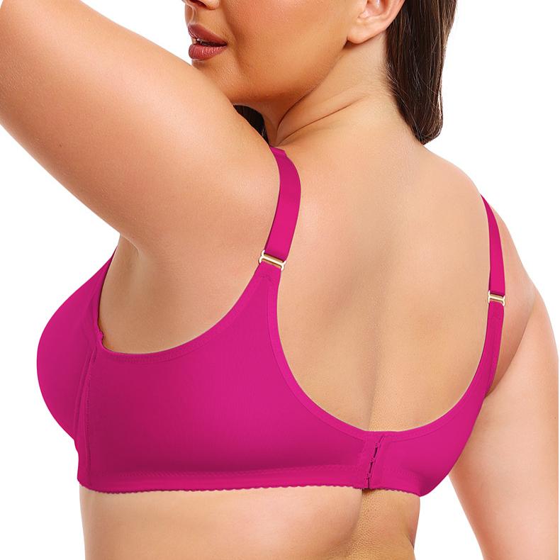 Large Size Bra for Women Smooth and Seamless Gathering Bra with Steel Rims Adjustable Bra