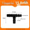 High-Temp Resistant Plastic Hose T-Connector, Quick Connect Fish Tank Accessory, PP Material