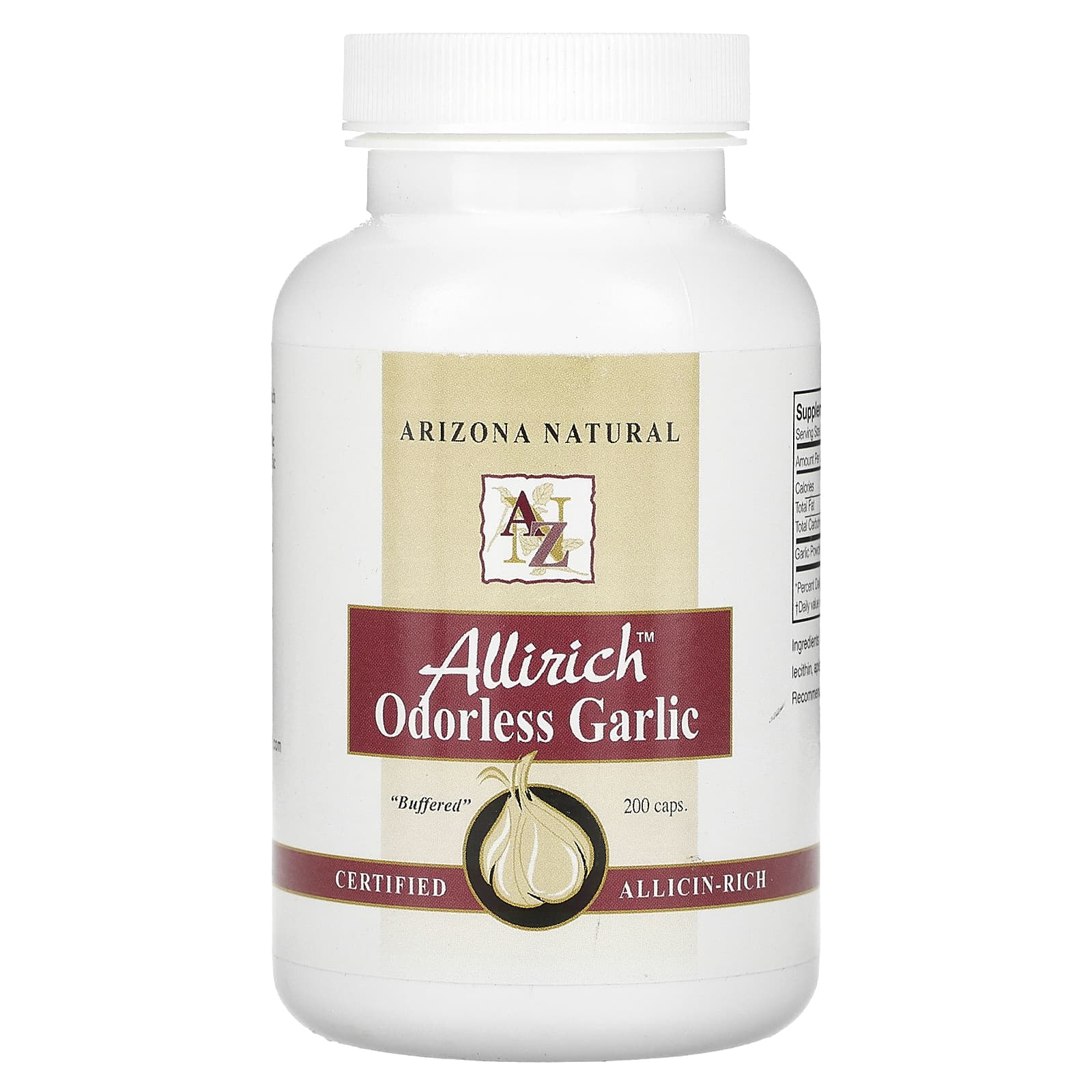 

Allirich, Unflavored Garlic, 200 Capsules (85Mg/Capsule)