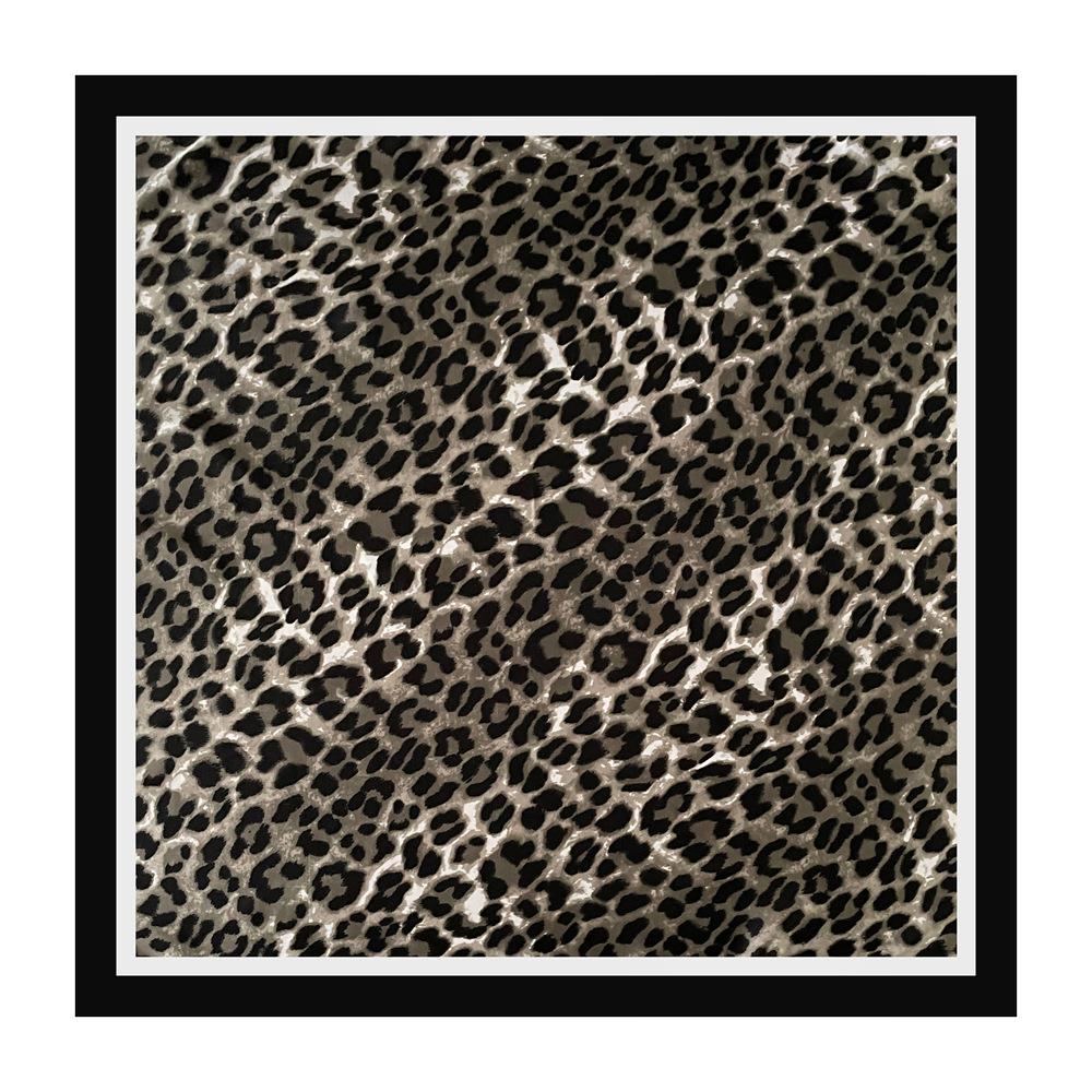 90s Print Leopard Print Elegant Fashion Headscarf Faux Silk Women's Versatile Head Wrap Retro Satin Square Scarf