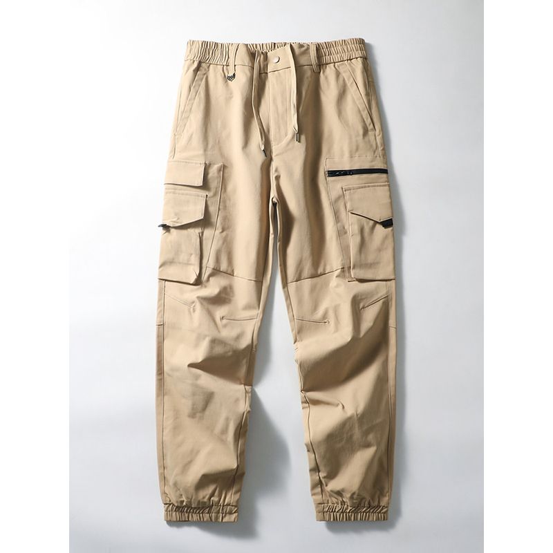 American Functional Ankle Banded Working Pants Men's Fall/Winter Trendy Straight-leg Pants Export Cattle Goods Multi-Pocket Slacks