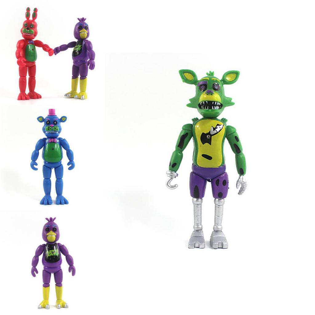 Vibrant 5pcs Light Five Nights At Freddy's Action Figures Set For Cake Toppers