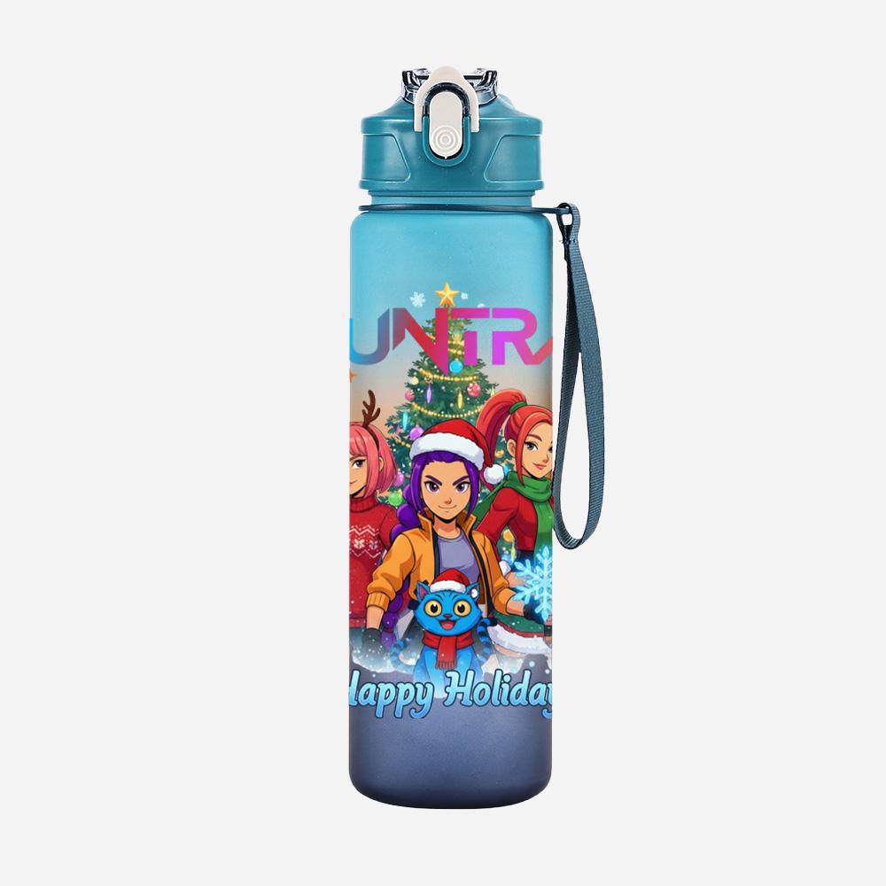 Cartoon Christmas K-Pop Demon Hunters Printed Large Capacity Drinking Cup Portable Outdoor 750Ml Water Bottle Sports Water Cup Children Kid Gift