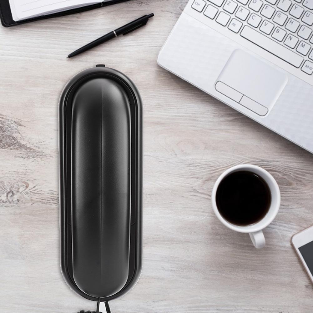 TCF1000 ABS Black Table Mountable Wall Hanging Dual Purpose Telephone for Hotel Office Family
