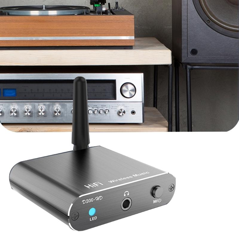 D300 Alloy Wireless Audio Adapter Bluetooth-compatible5.2 Audio Receiver Support Coaxial/Aux Audio /Optical Fiber Output