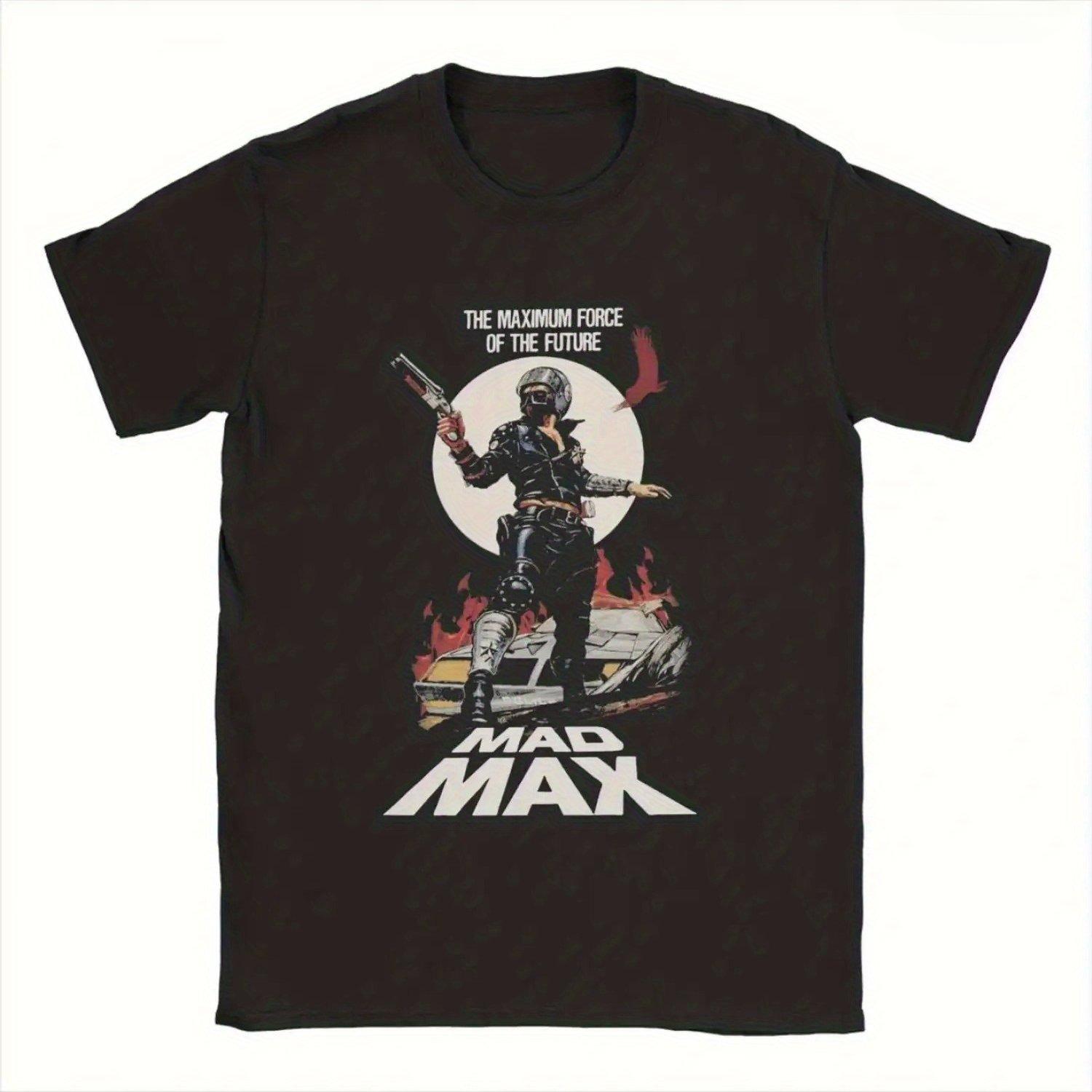 MenS Vintage Mad Rockatansky Graphic TShirt Retro Movie Car Design Tee Soft Breathable Fabric for Casual Formal Outfits S
