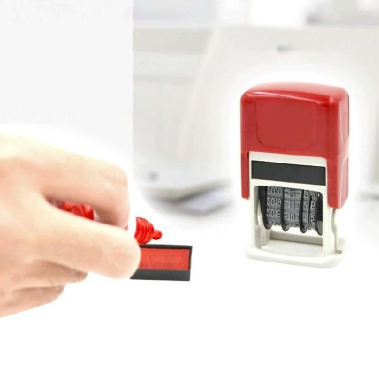 Adjustable English Date Stamp Rubber Stamp Number Stamp Business Stamp Roller Office Stamp Rubber Roller Date Stamp