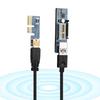 Câble d'extension PCI-E 1X, cordon d'alimentation, carte d'extension USB, 30 cm, noir