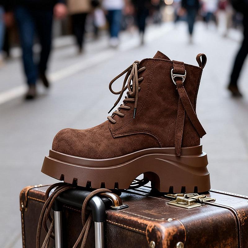 

Ботинки мартин женские осенние новые короткие ботинки ботинки прерий ковбойские ботинки в западном стиле маленькие на толстой подошве большие желтые ботинки 40 коричневый