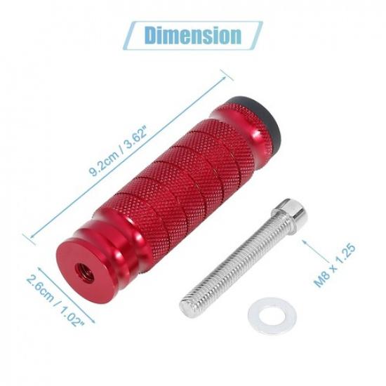 1 Pair 6mm Aluminum Aolly Motorcycle Rearset Footrest Footpeg Motorbike Red