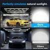 110V-240V Led Ceiling Light 6500K Honeycomb Hexagon White Lights Barbershop Gym Hair Salon Garage Lights for Car Wash Decoration