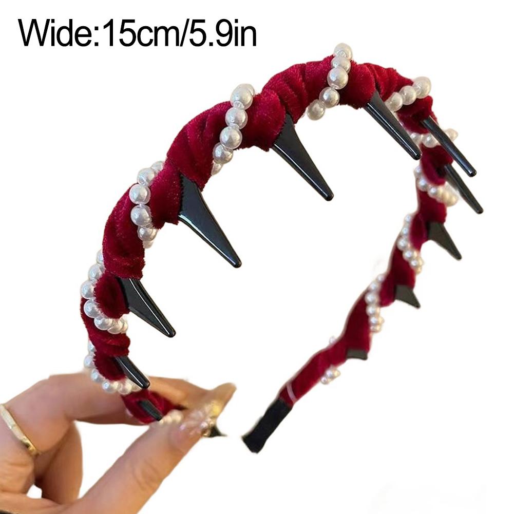 Pearl Hair Accessory Elegant Hair Accessory Comfortable High Cranium Headband Accessory Attention-Grabbing Piece