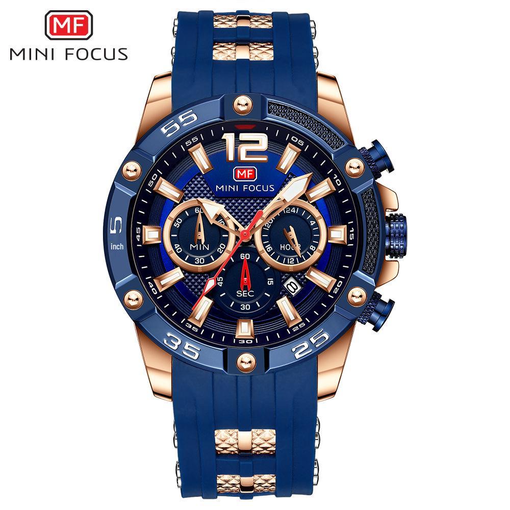 MINI FOCUS 0349G Multifunctional Waterproof Quartz Sport Watch for Men