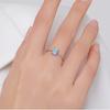Tancise Classic 925 Sterling Silver Opal Ring Ladies Jewelry Wedding Promise Party Gift